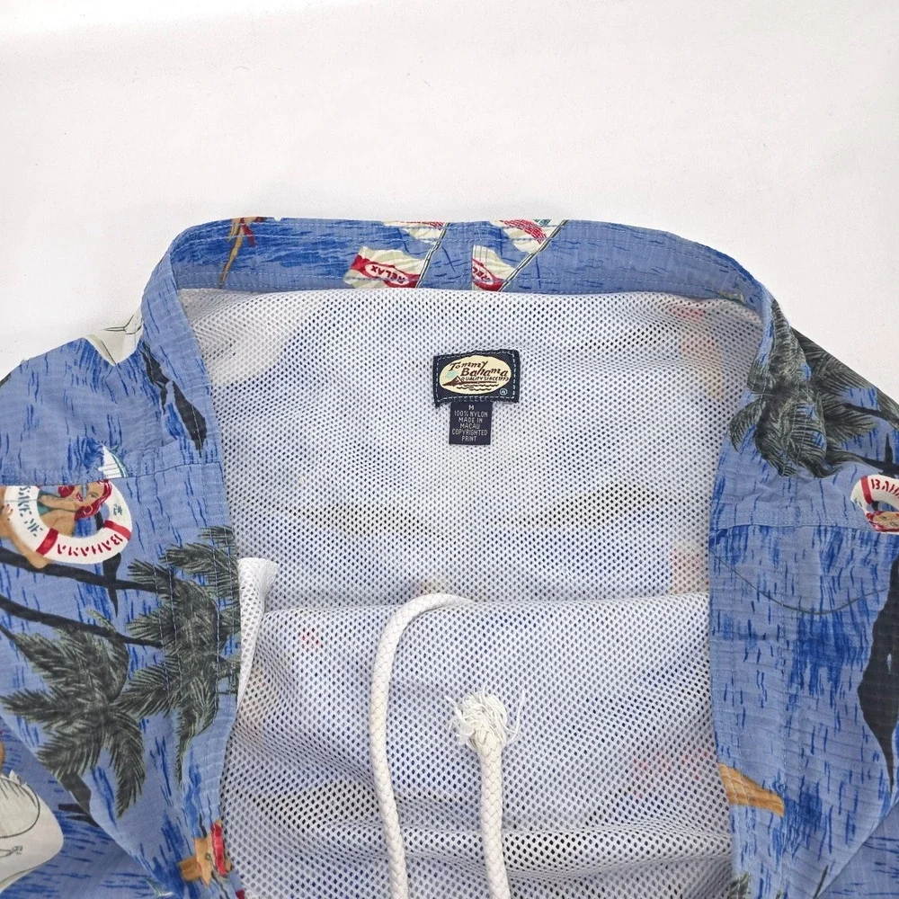 VTG 90s Tommy Bahama Swim Shorts Trunks Medium Paradise Nation Lined Tropical